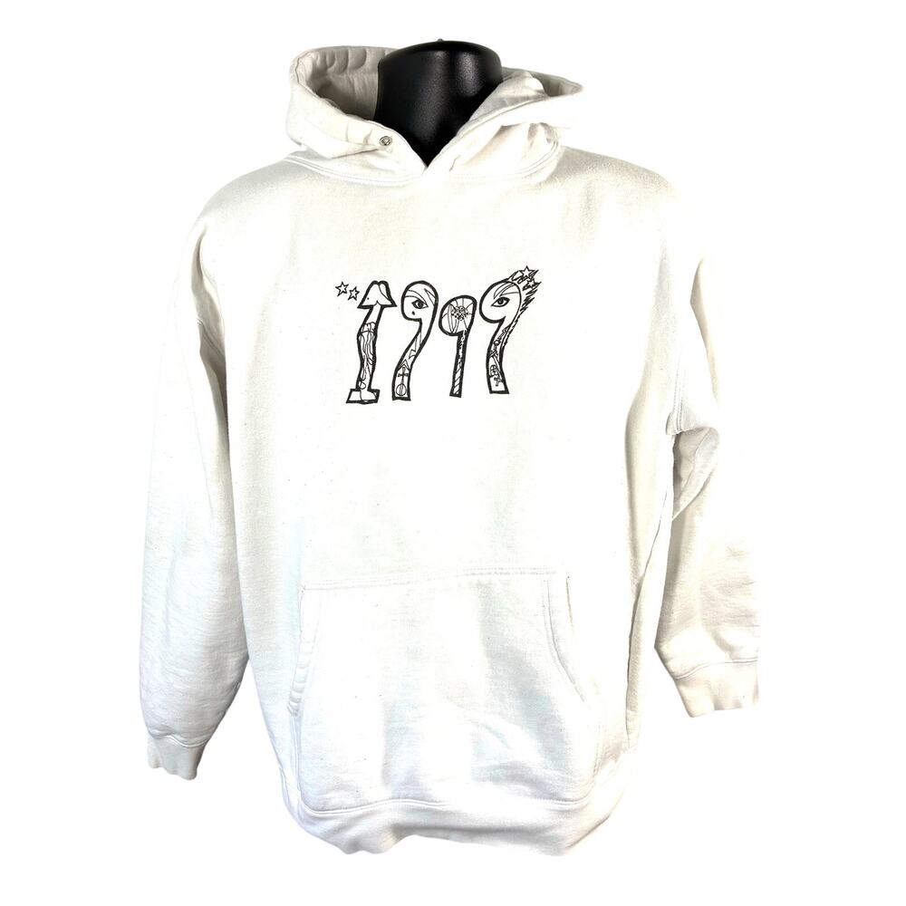 Prince 1999 White Pullover Hoodie Graphic Size M Modern